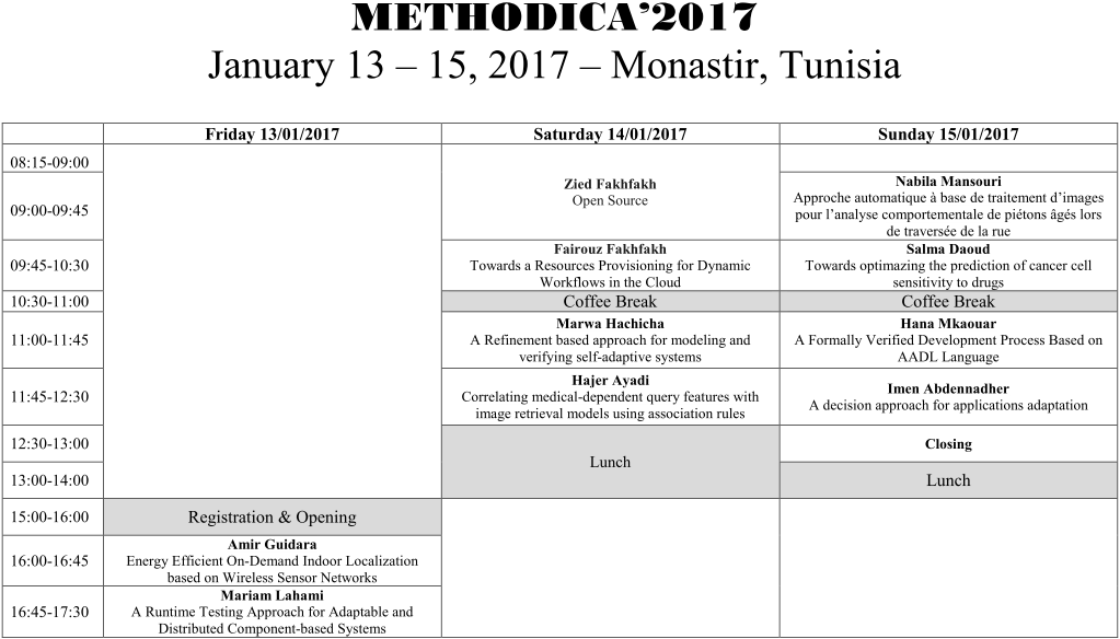 Methodica'2017